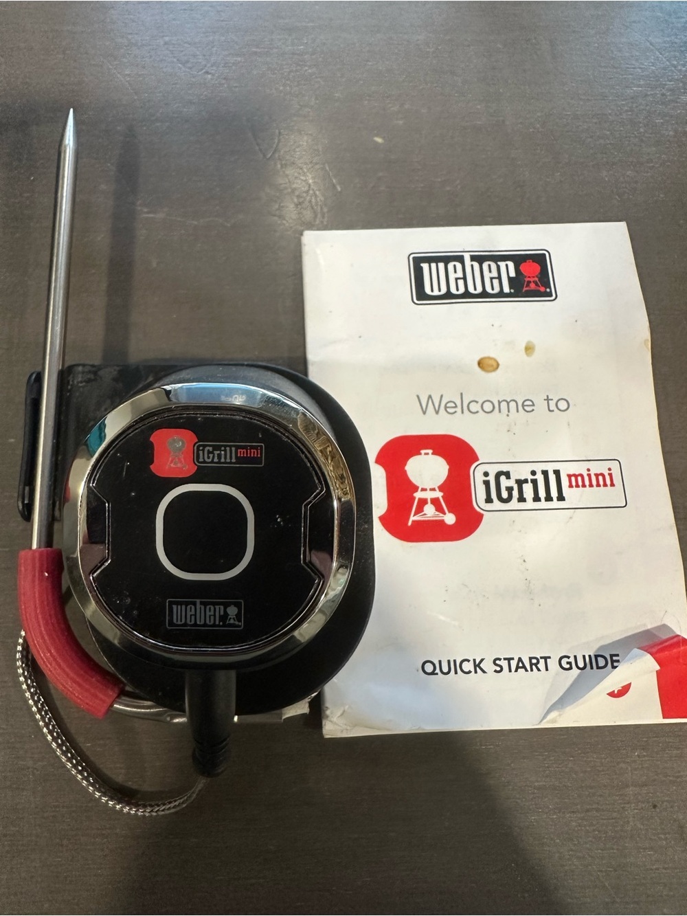 iGrill Mini Wireless Grill Thermometer - Black and Red